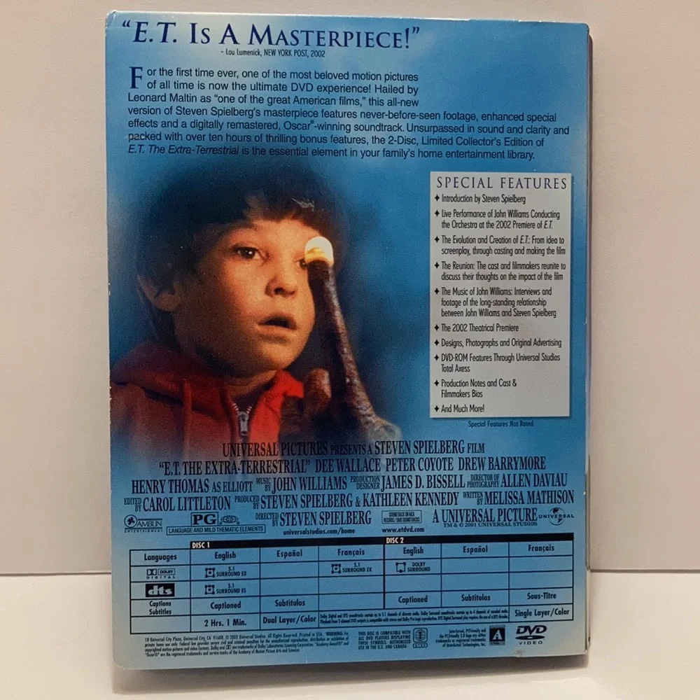 E.T. The Extra-Terrestrial 2 disc Limited Collector's Edition - Picture 2 of 2